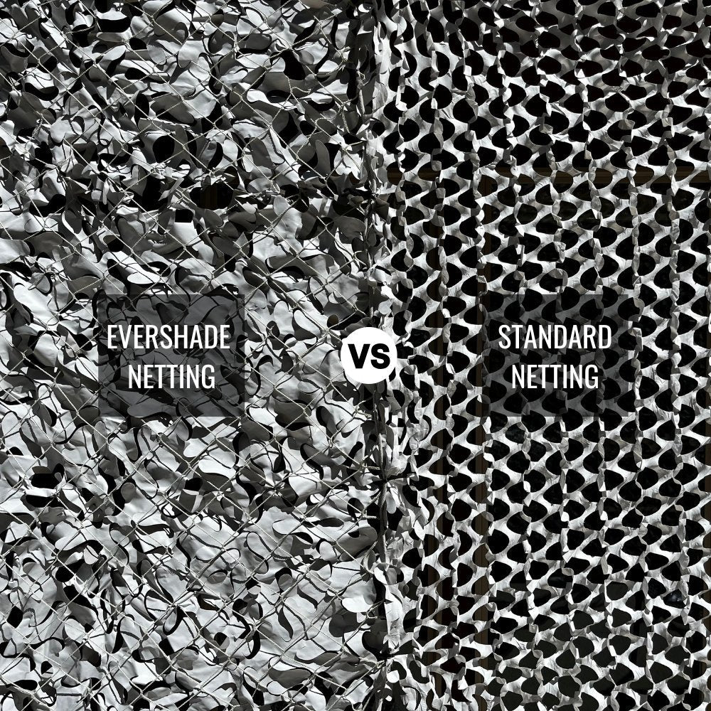 EVERSHADE Reinforced Broadleaf Camo Netting - Snow