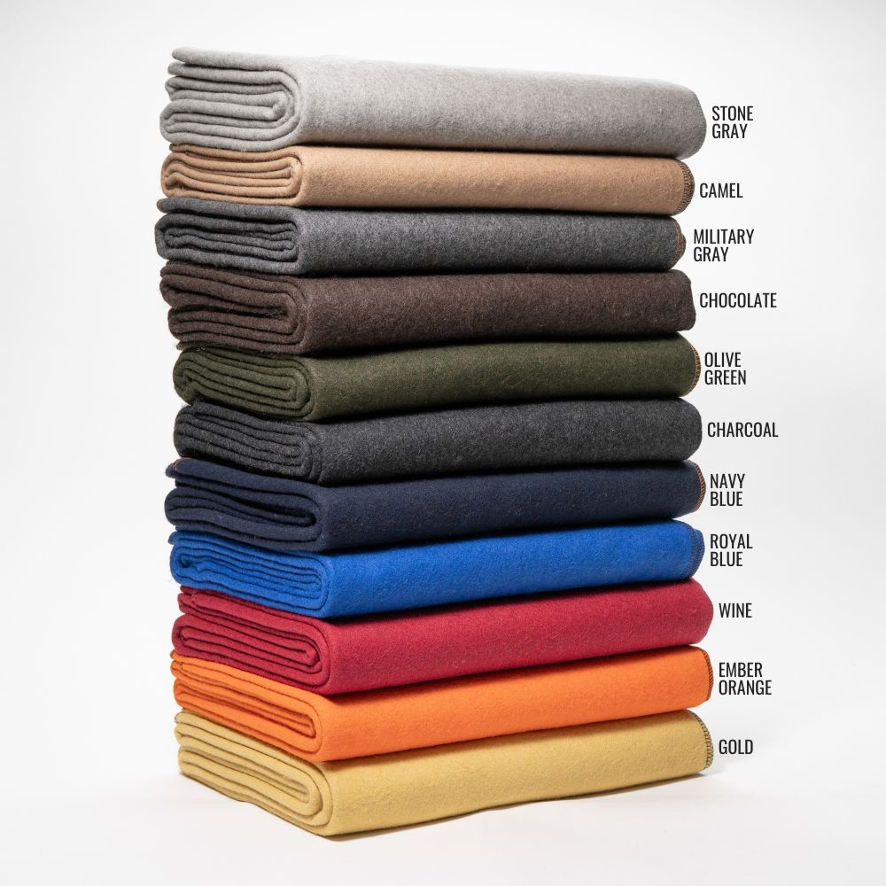 Arcturus Military Wool Blanket - Wine | 4.5 lbs (64" x 88")