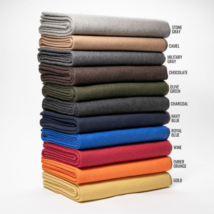 Arcturus Military Wool Blanket - Camel | 4.5 lbs (64" x 88")