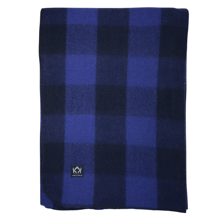Arcturus Backwoods Wool Blanket - Blue Buffalo Plaid