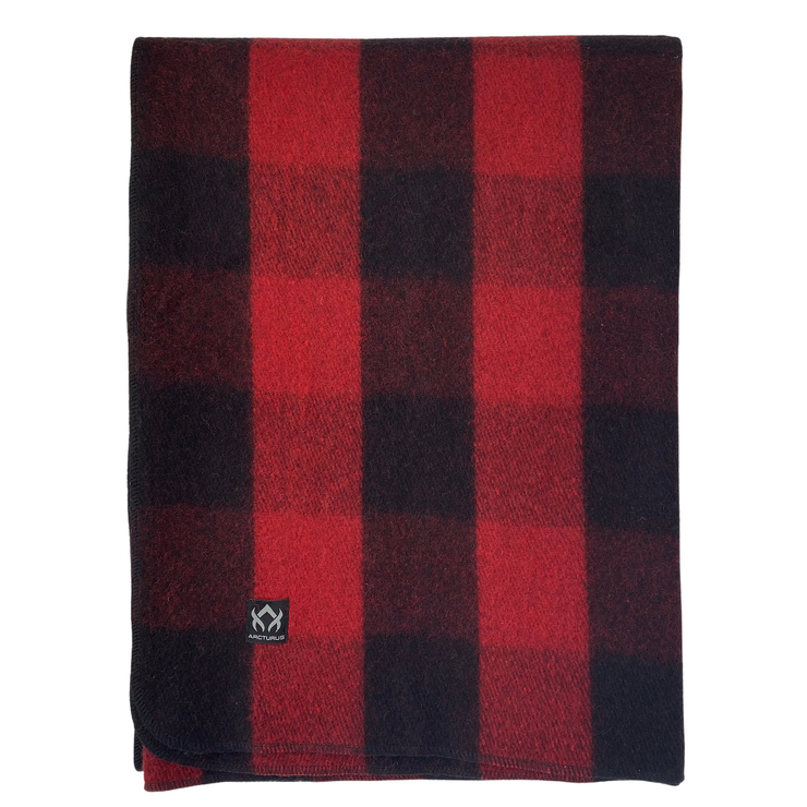 Arcturus Backwoods Wool Blanket Red Buffalo Plaid Arcturus Gear