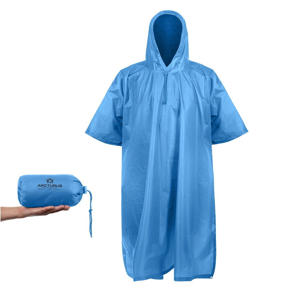 Arcturus Lightweight Waterproof Rain Poncho - Blue