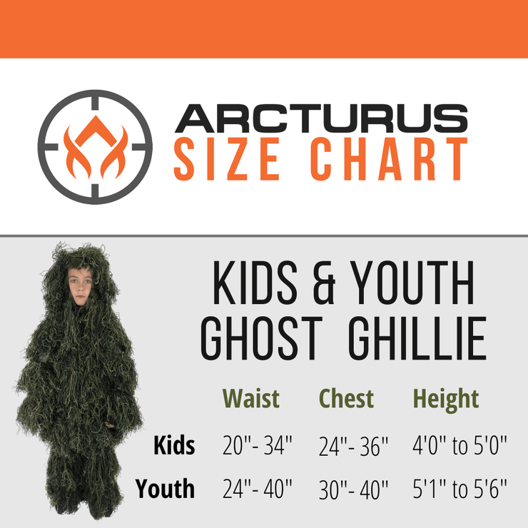 Arcturus Ghost Ghillie Suit - Kids Size