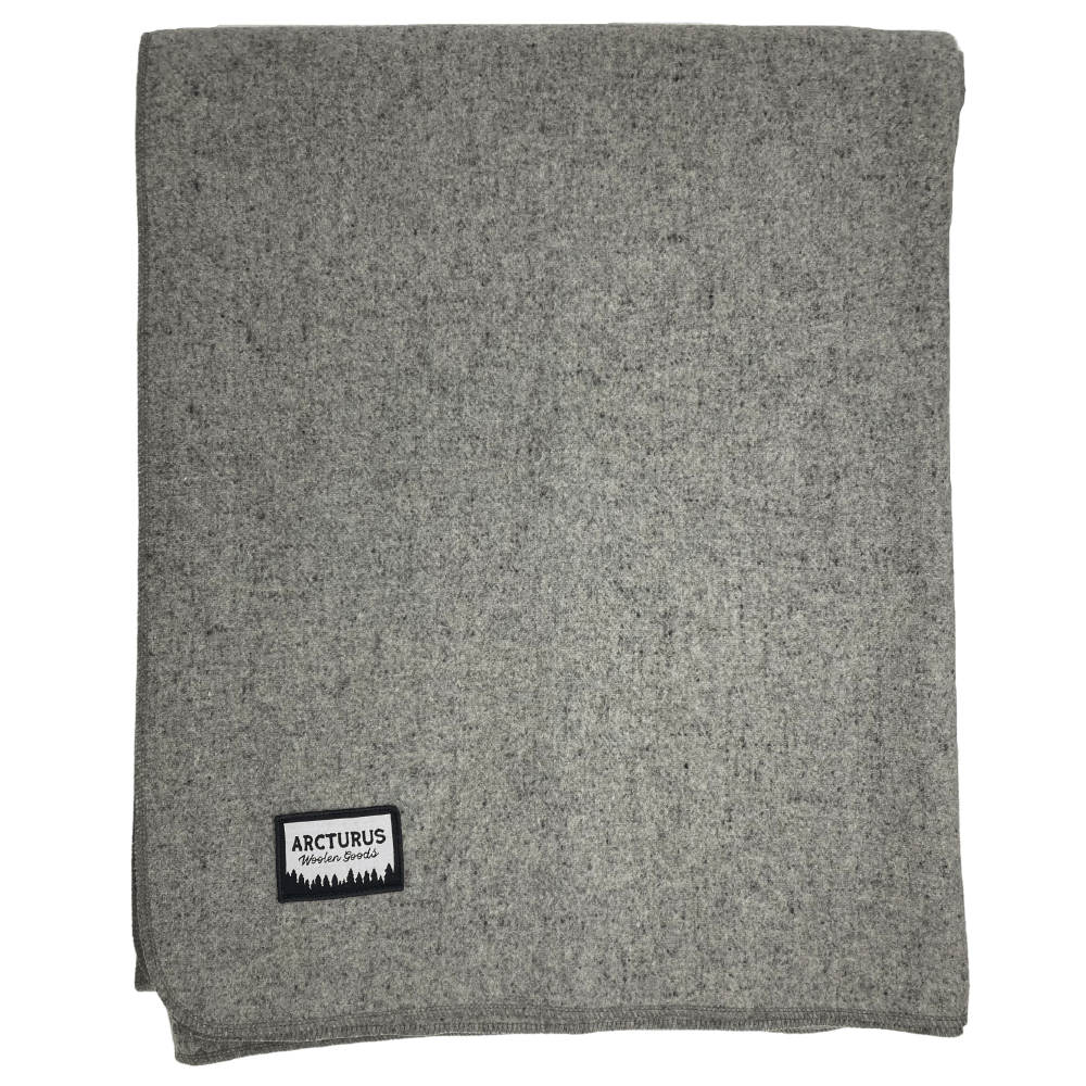 Arcturus 100% Virgin Wool Blanket - (78" x 96") - Stone Gray