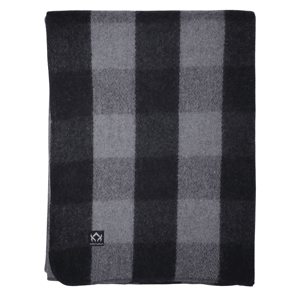 [CLEARANCE] Arcturus Backwoods Wool Blanket - Gray Buffalo Plaid