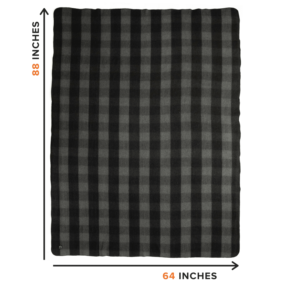 [CLEARANCE] Arcturus Backwoods Wool Blanket - Gray Buffalo Plaid