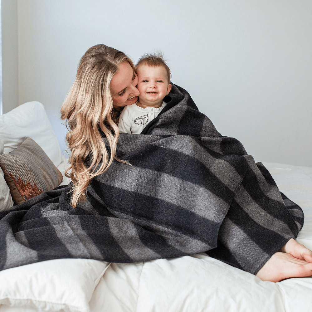 [CLEARANCE] Arcturus Backwoods Wool Blanket - Gray Buffalo Plaid