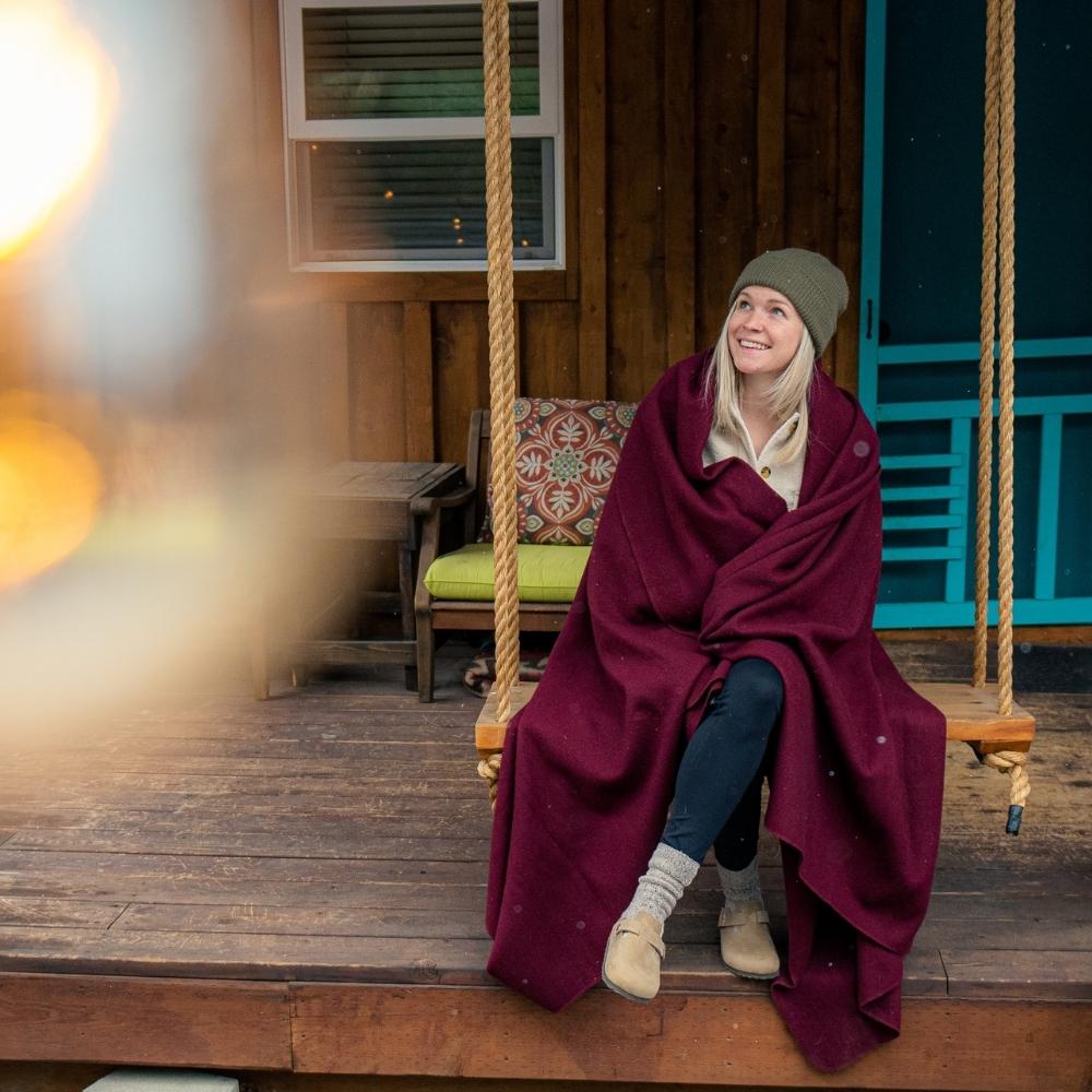 [CLEARANCE] Arcturus Military Wool Blanket - Wine | 4.5 lbs (64" x 88")