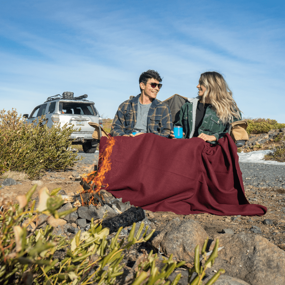 [CLEARANCE] Arcturus Military Wool Blanket - Wine | 4.5 lbs (64" x 88")