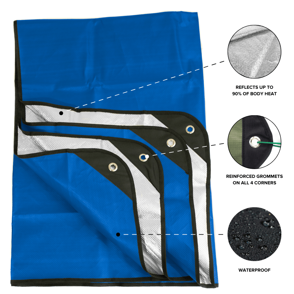 [CLEARANCE] Arcturus Outdoor Survival Blanket 60" x 82" - Blue