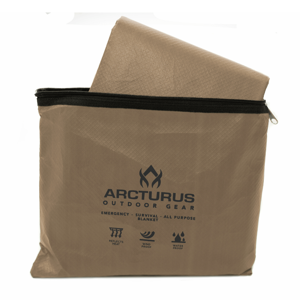 [CLEARANCE] Arcturus Outdoor Survival Blanket 60" x 82" - Coyote Brown