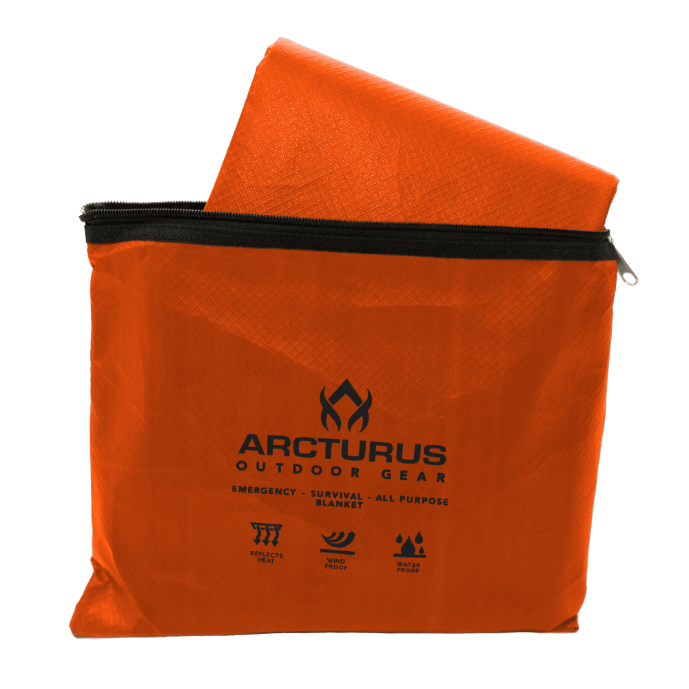[CLEARANCE] Arcturus Outdoor Survival Blanket 60" x 82" - Orange