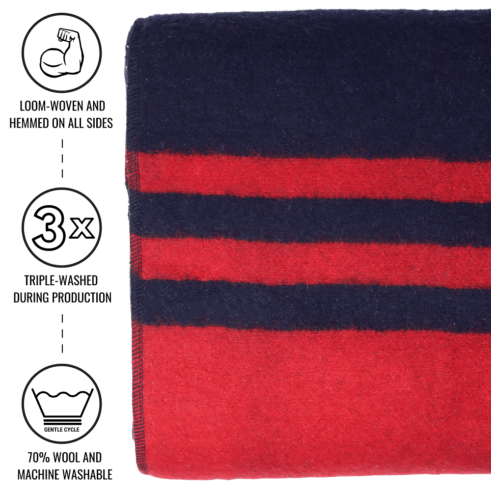 [CLEARANCE] Arcturus Rainier Wool Blanket - Lava Canyon
