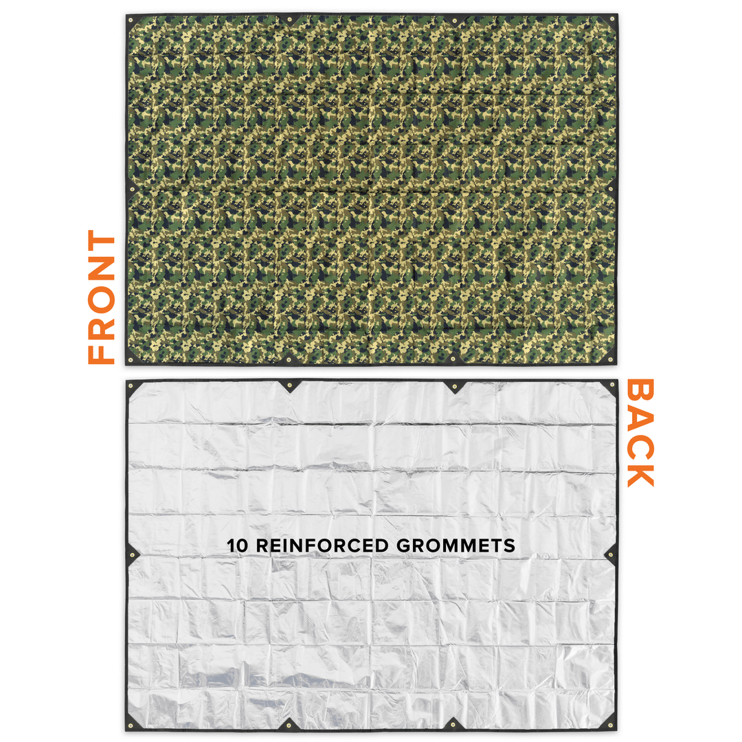 [CLEARANCE] Arcturus XL Survival Blanket 8.5' x 12' - Woodland Camo